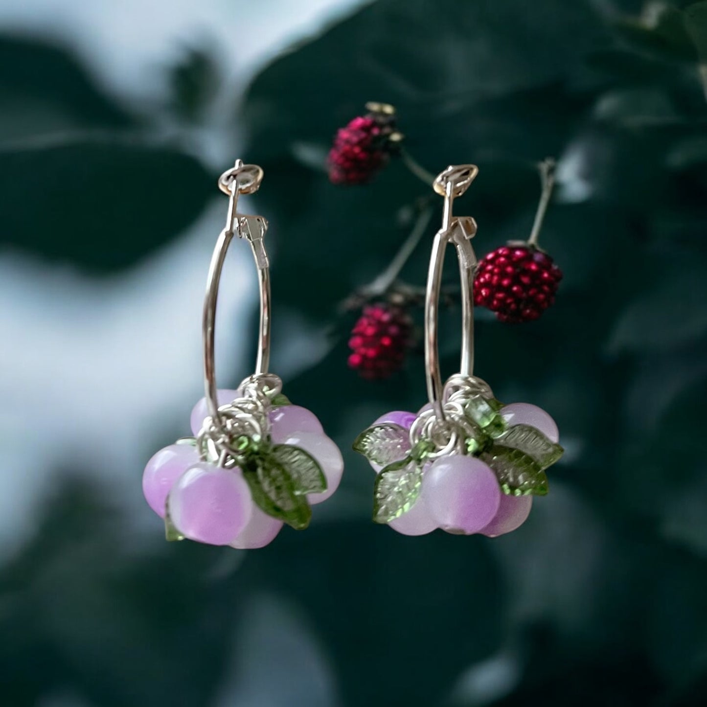 Blackcurrant Loop earrings