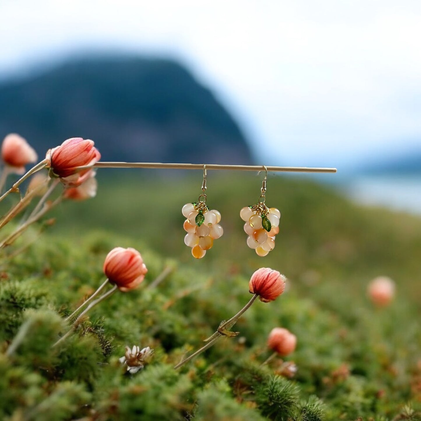 Cloudberry M earrings