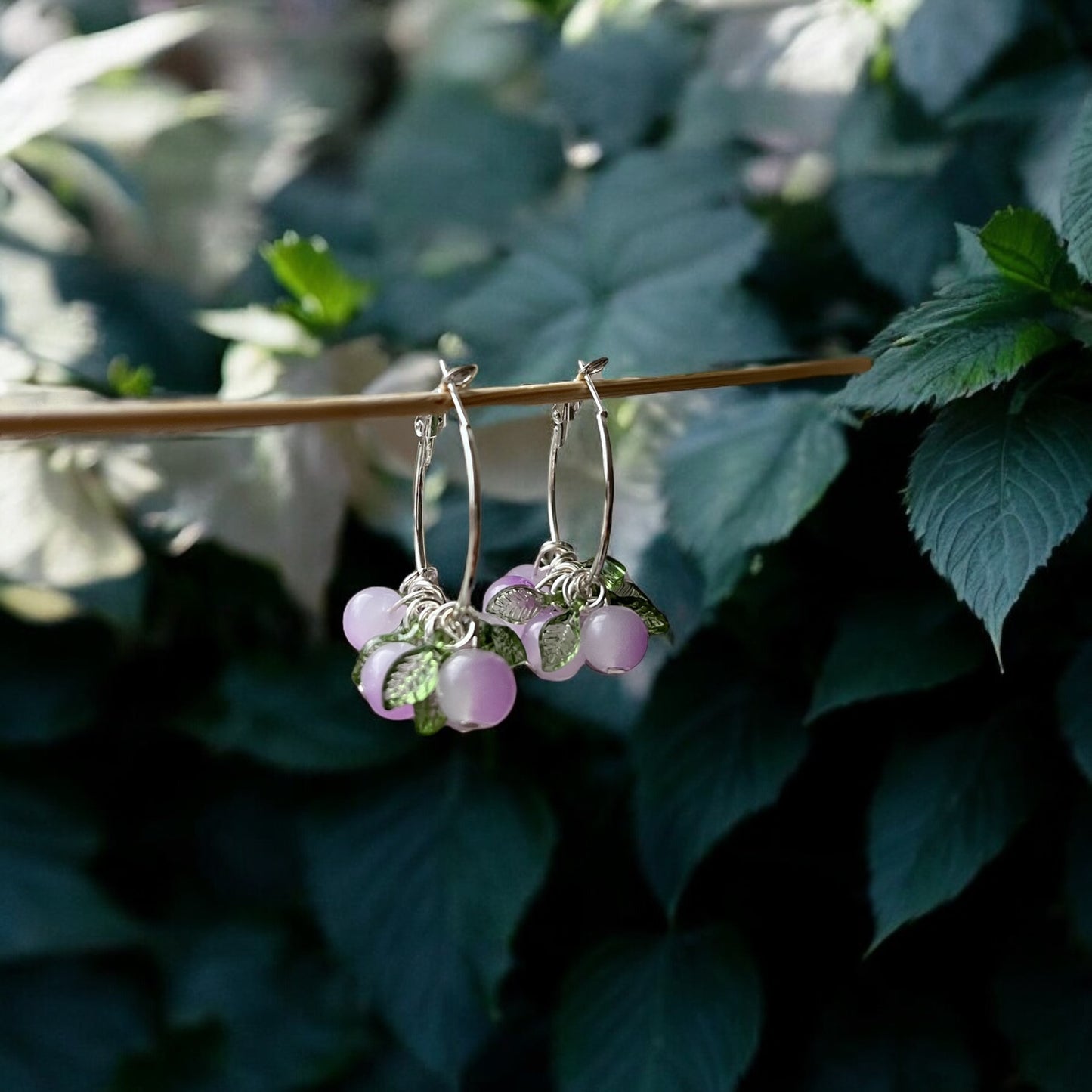 Blackcurrant Loop earrings