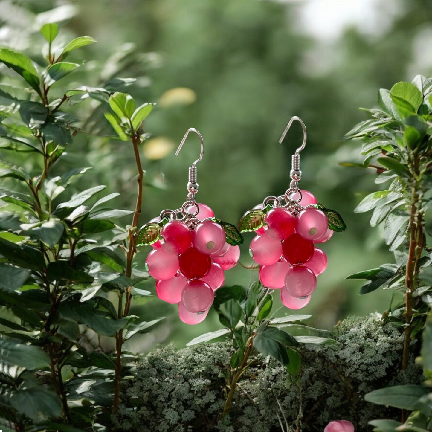 Lingonberry M earrings