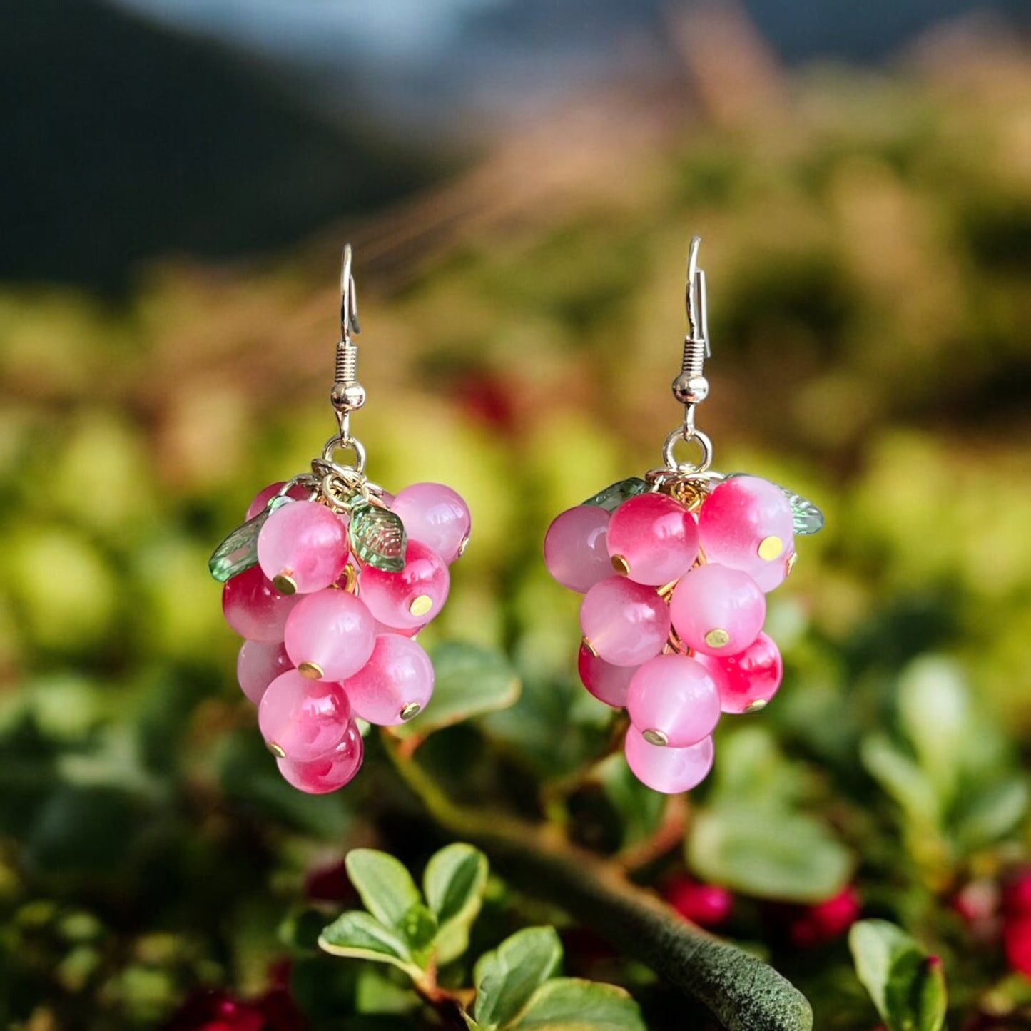 Lingonberry M earrings