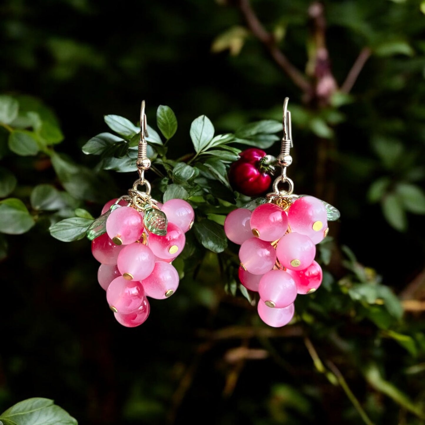 Lingonberry M earrings